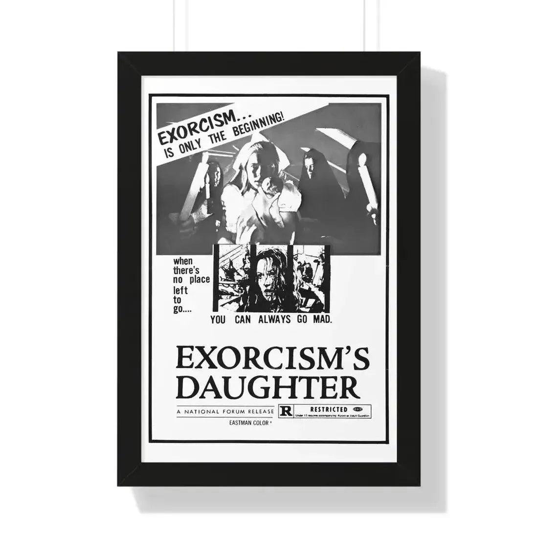EXORCISM'S DAUGHTER 1971 - Framed Movie Poster - The Sticker Space