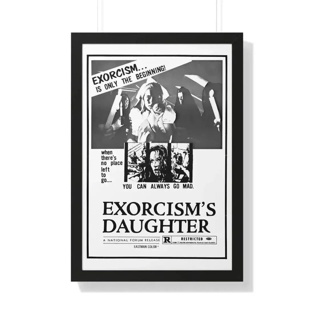 EXORCISM'S DAUGHTER 1971 - Framed Movie Poster - The Sticker Space