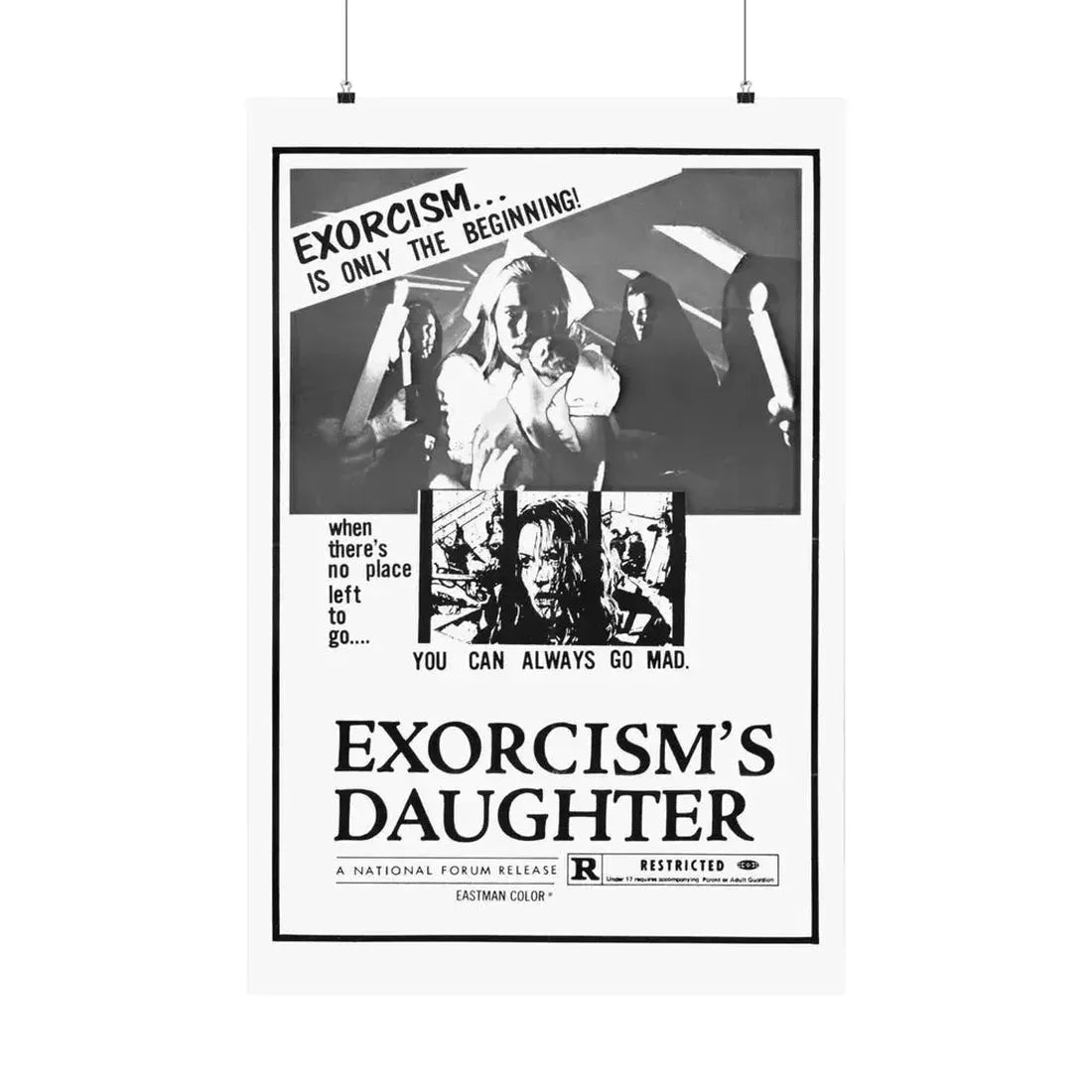 EXORCISM'S DAUGHTER 1971 - Paper Movie Poster 24″ x 36″ Matte - The Sticker Space