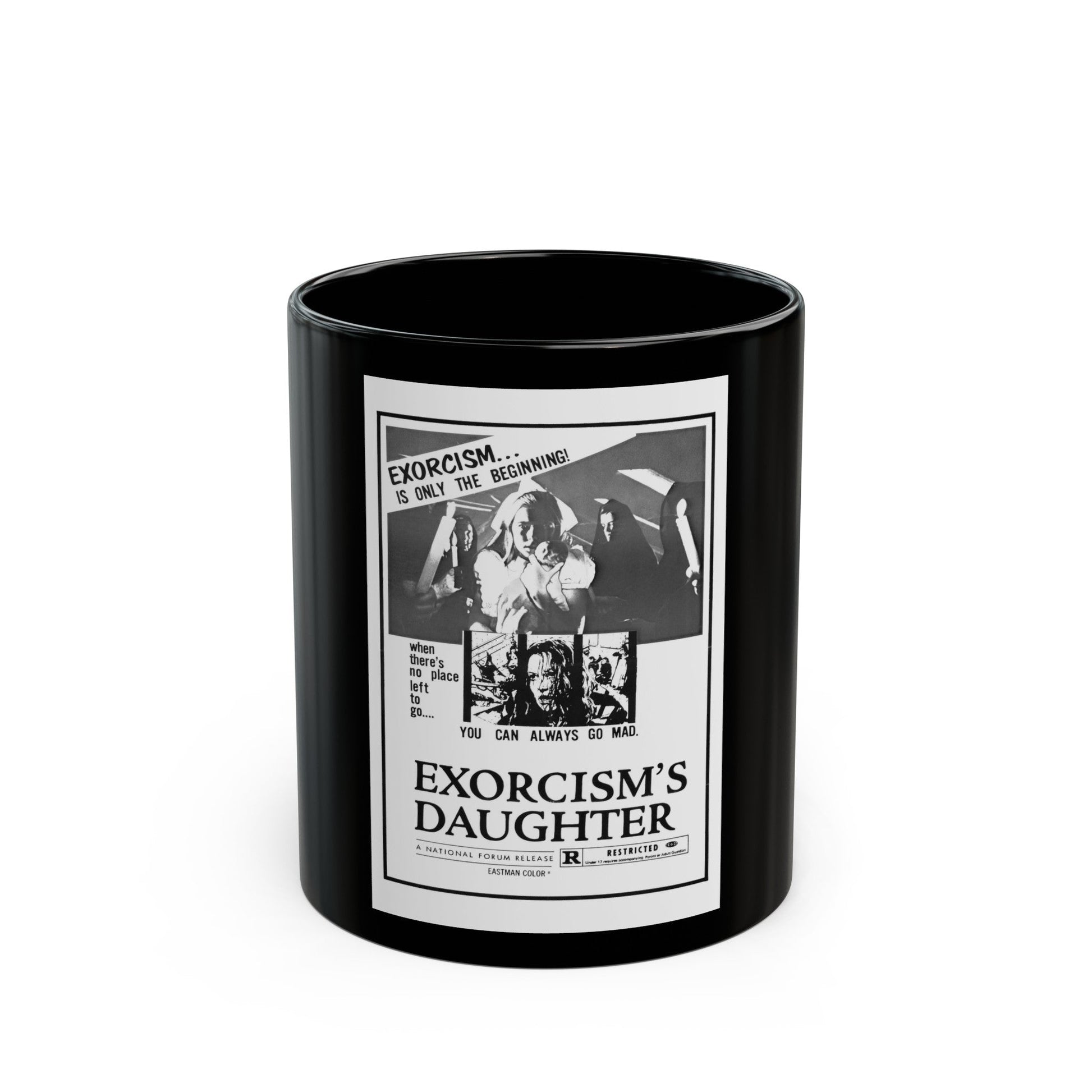 EXORCISM'S DAUGHTER 1971 Movie Poster - Black Coffee Mug-11oz-The Sticker Space