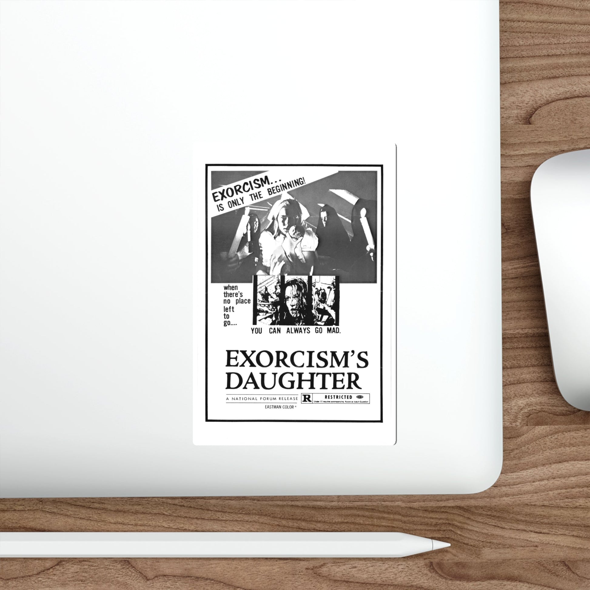 EXORCISM'S DAUGHTER 1971 Movie Poster STICKER Vinyl Die-Cut Decal-The Sticker Space