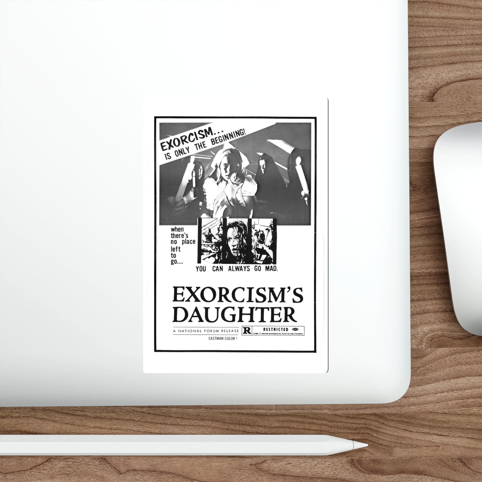 EXORCISM'S DAUGHTER 1971 Movie Poster STICKER Vinyl Die-Cut Decal-The Sticker Space