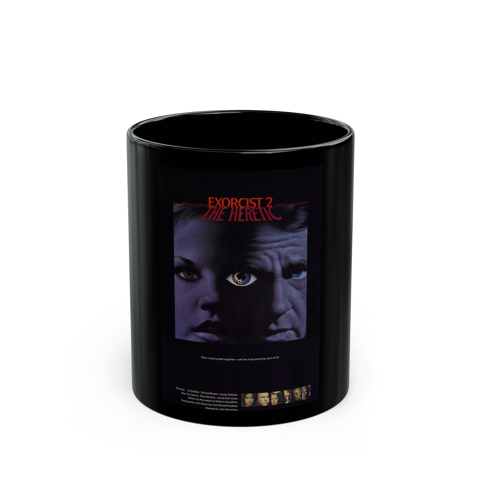 EXORCIST II 1977 Movie Poster - Black Coffee Mug-11oz-The Sticker Space