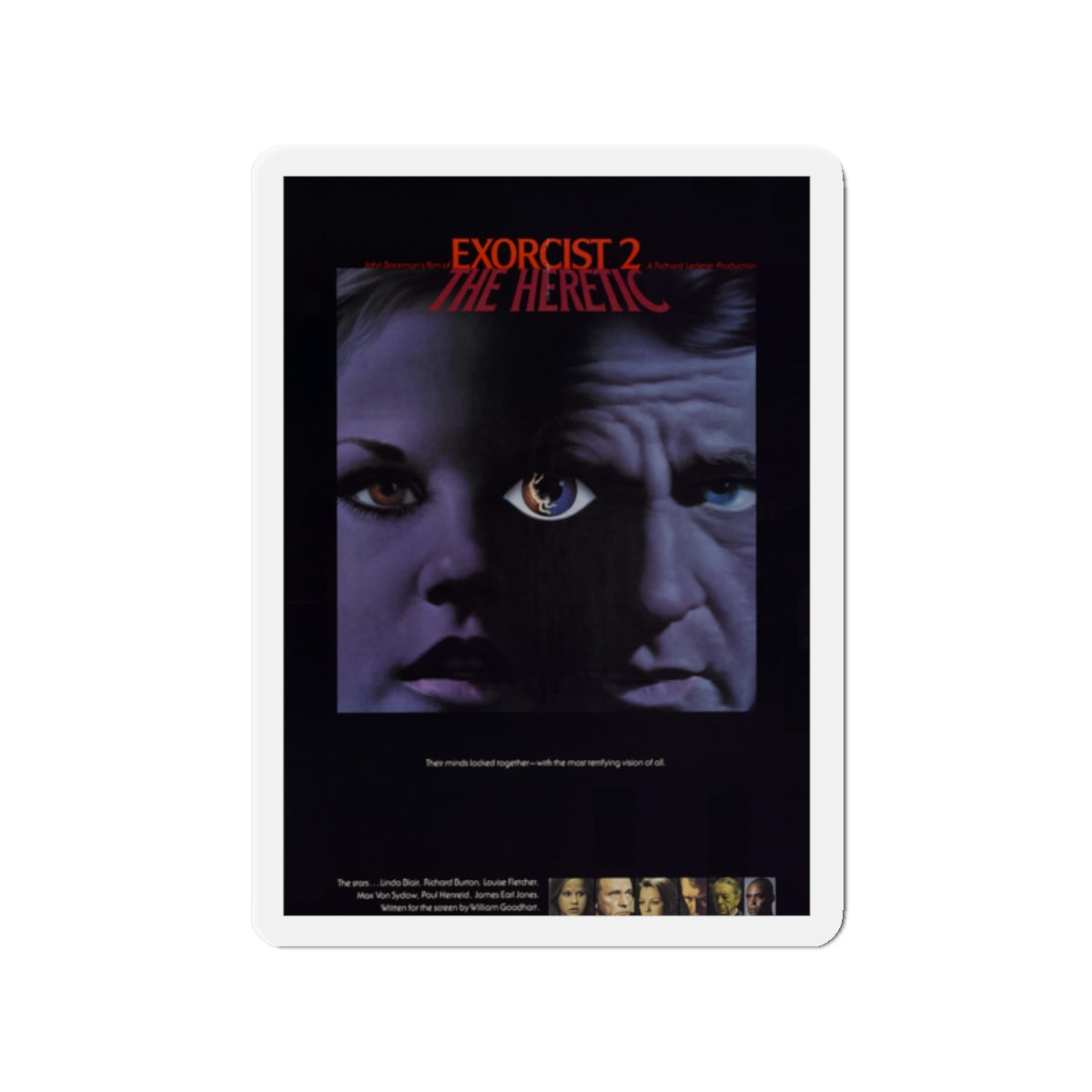 EXORCIST II 1977 Movie Poster - Die-Cut Magnet-2" x 2"-The Sticker Space