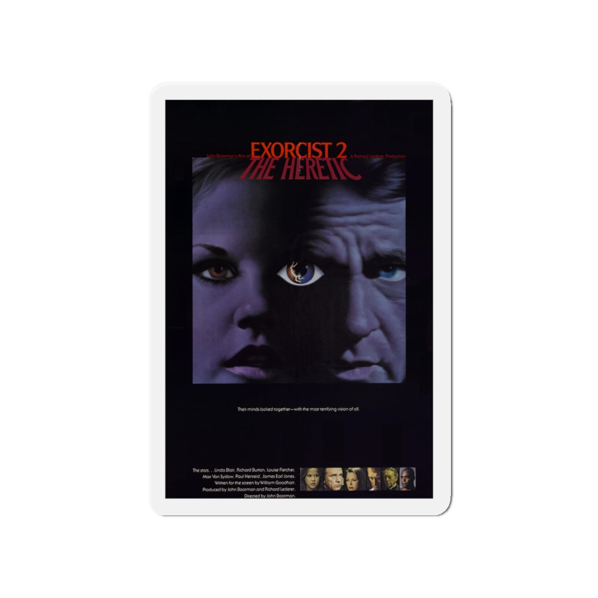 EXORCIST II 1977 Movie Poster - Die-Cut Magnet-4" x 4"-The Sticker Space