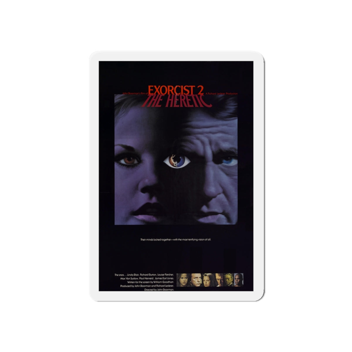 EXORCIST II 1977 Movie Poster - Die-Cut Magnet-5" x 5"-The Sticker Space