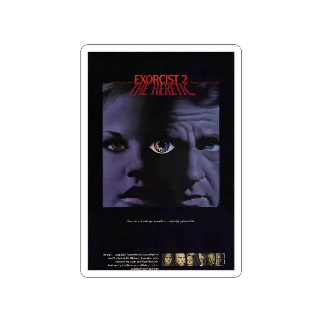 EXORCIST II 1977 Movie Poster STICKER Vinyl Die-Cut Decal - The Sticker Space
