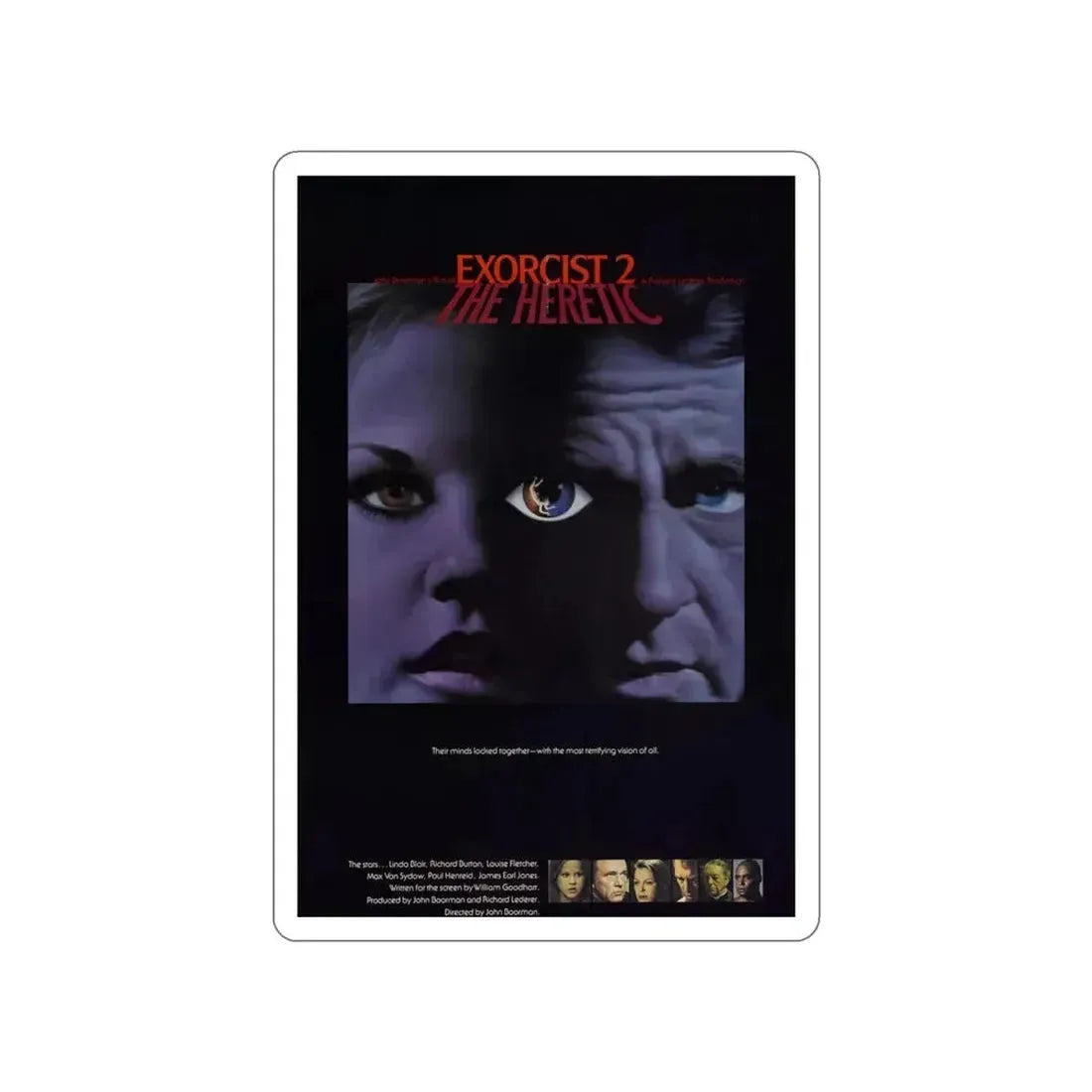 EXORCIST II 1977 Movie Poster STICKER Vinyl Die-Cut Decal - The Sticker Space