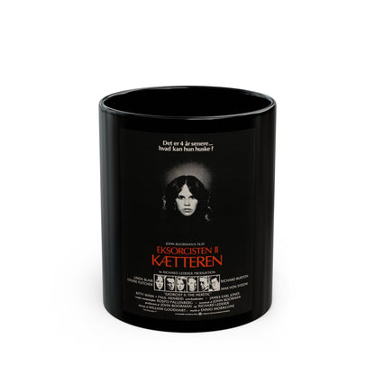 EXORCIST II (DANISH) 1977 Movie Poster - Black Coffee Mug-11oz-The Sticker Space