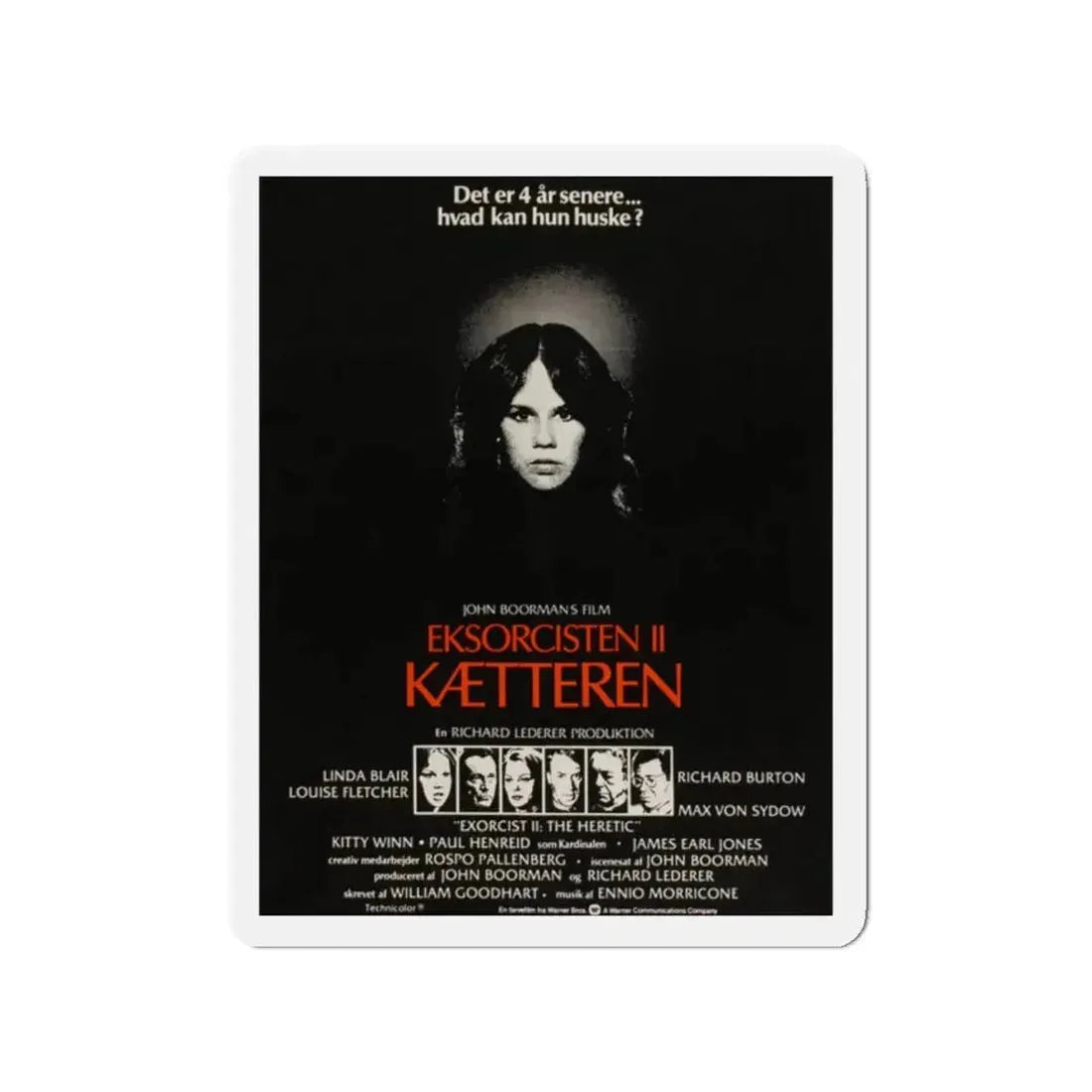EXORCIST II (DANISH) 1977 Movie Poster - Refrigerator Magnet 2 Inch - The Sticker Space