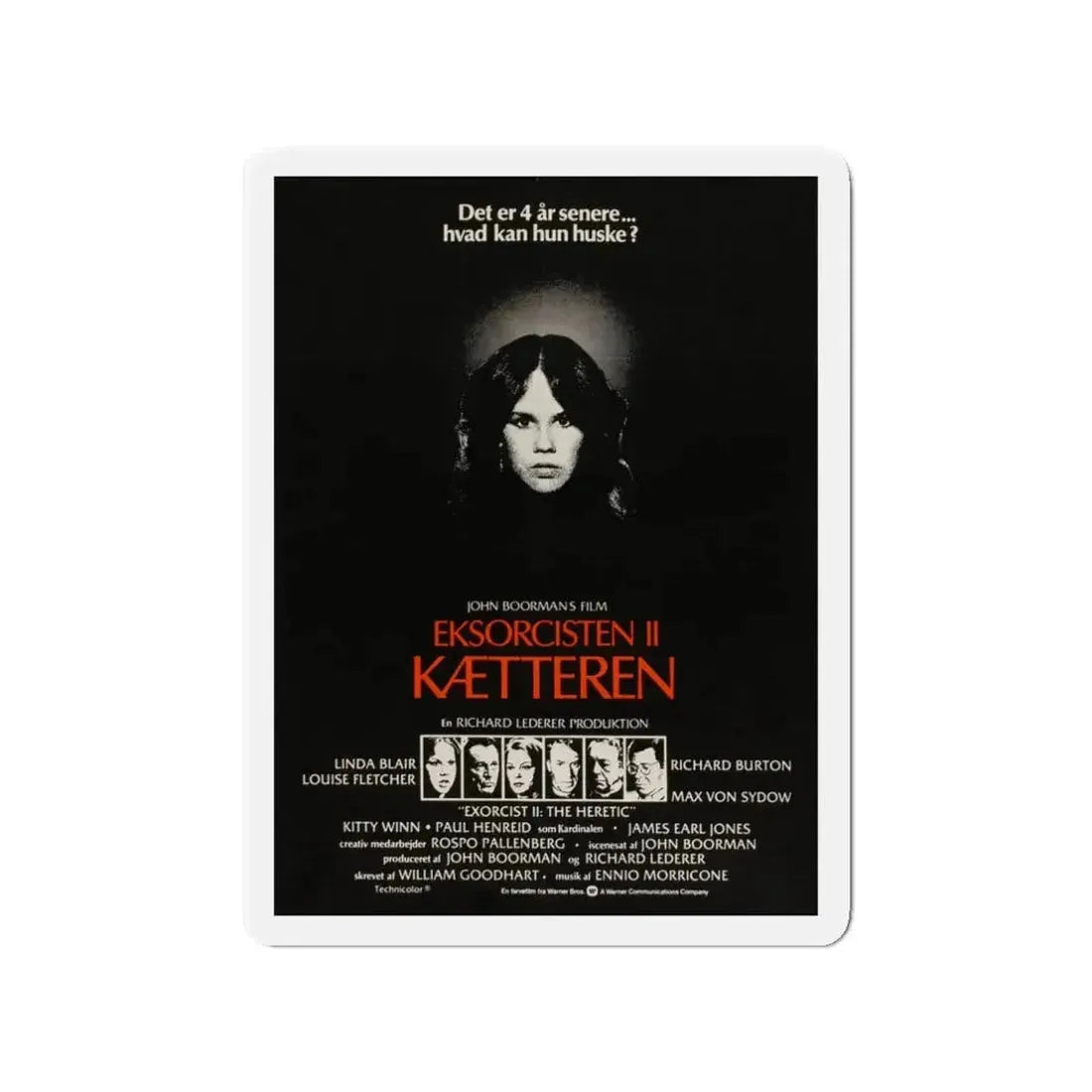 EXORCIST II (DANISH) 1977 Movie Poster - Refrigerator Magnet 3 Inch - The Sticker Space