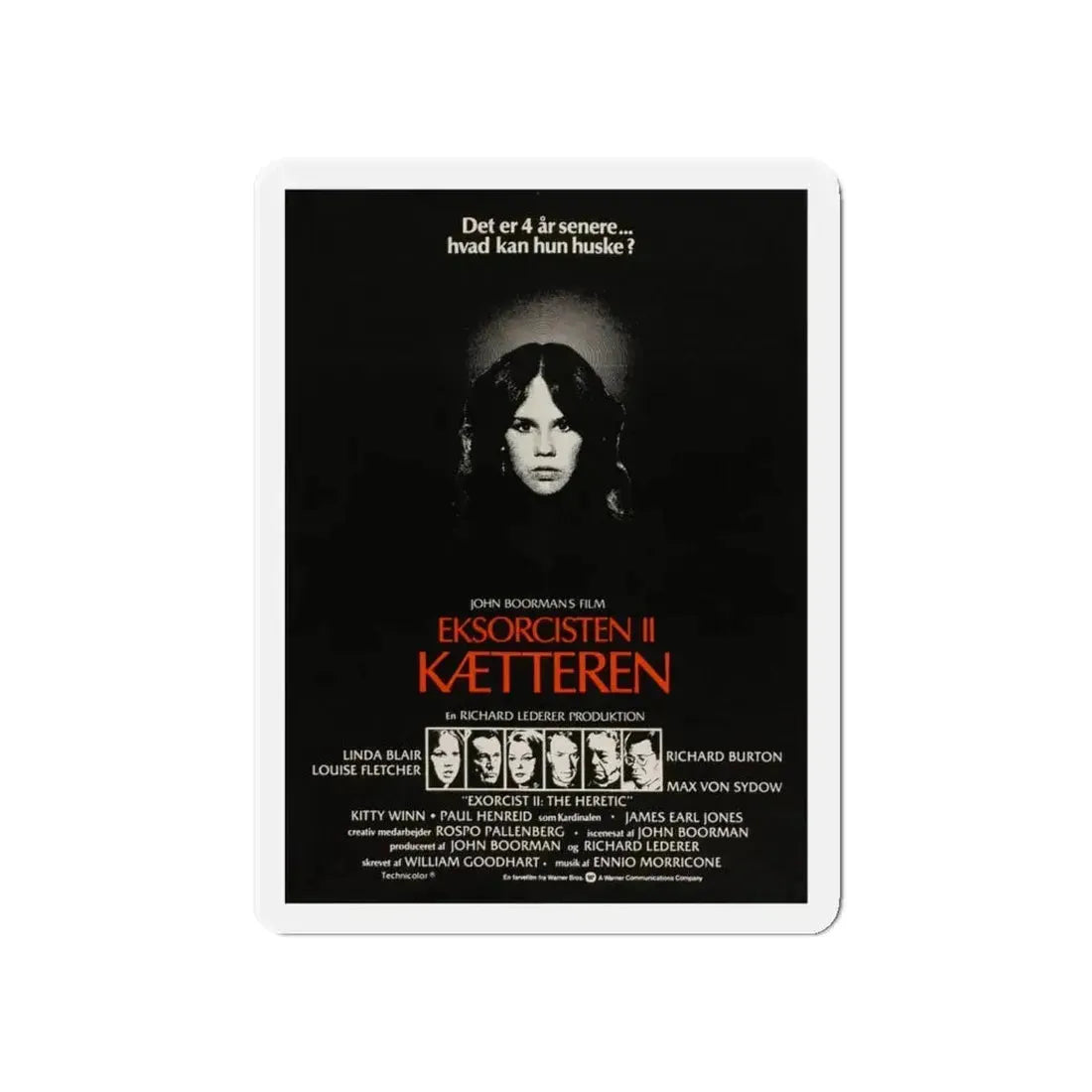 EXORCIST II (DANISH) 1977 Movie Poster - Refrigerator Magnet 5 Inch - The Sticker Space