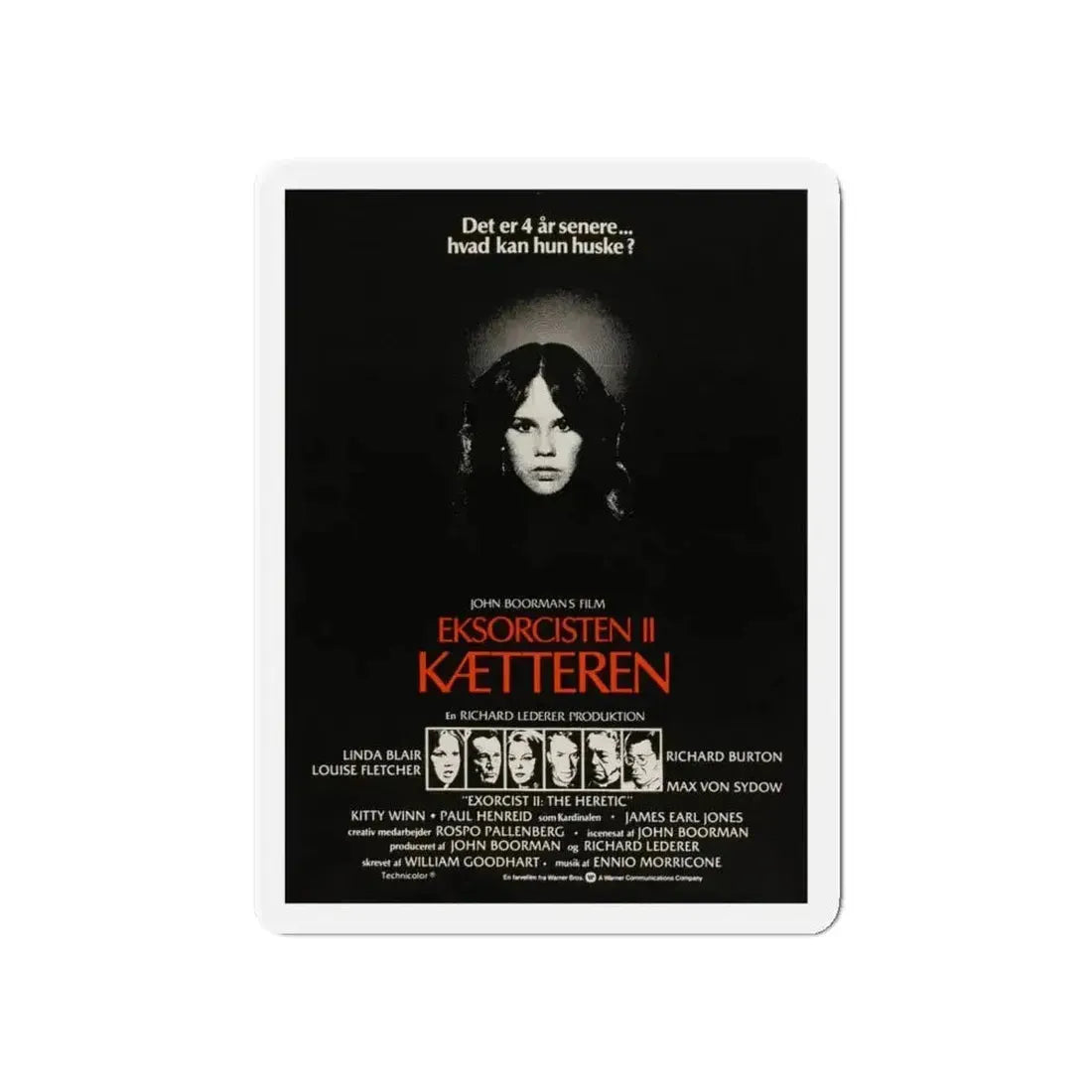EXORCIST II (DANISH) 1977 Movie Poster - Refrigerator Magnet - The Sticker Space