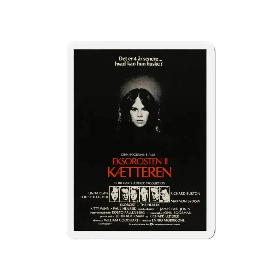 EXORCIST II (DANISH) 1977 Movie Poster - Refrigerator Magnet - The Sticker Space