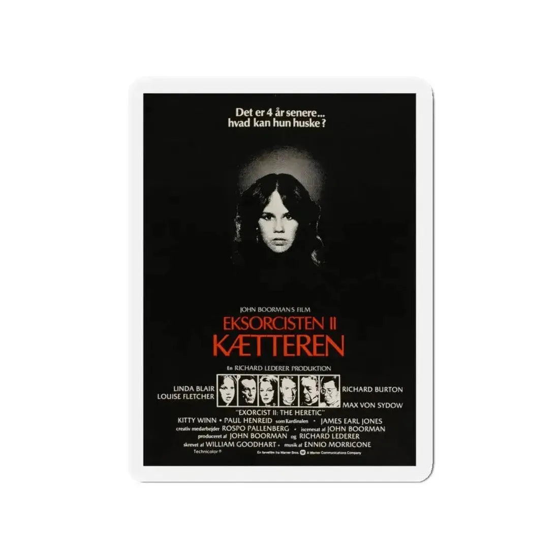 EXORCIST II (DANISH) 1977 Movie Poster - Refrigerator Magnet - The Sticker Space