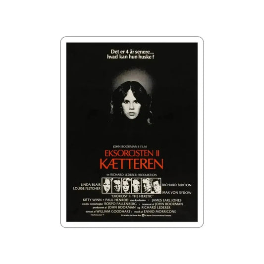 EXORCIST II (DANISH) 1977 Movie Poster STICKER Vinyl Die-Cut Decal 2 Inch - The Sticker Space