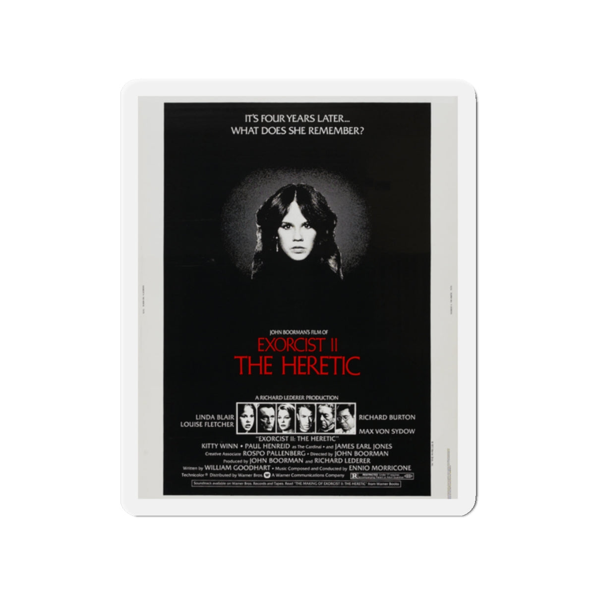 EXORCIST II THE HERETIC 1977 Movie Poster - Die-Cut Magnet-2" x 2"-The Sticker Space