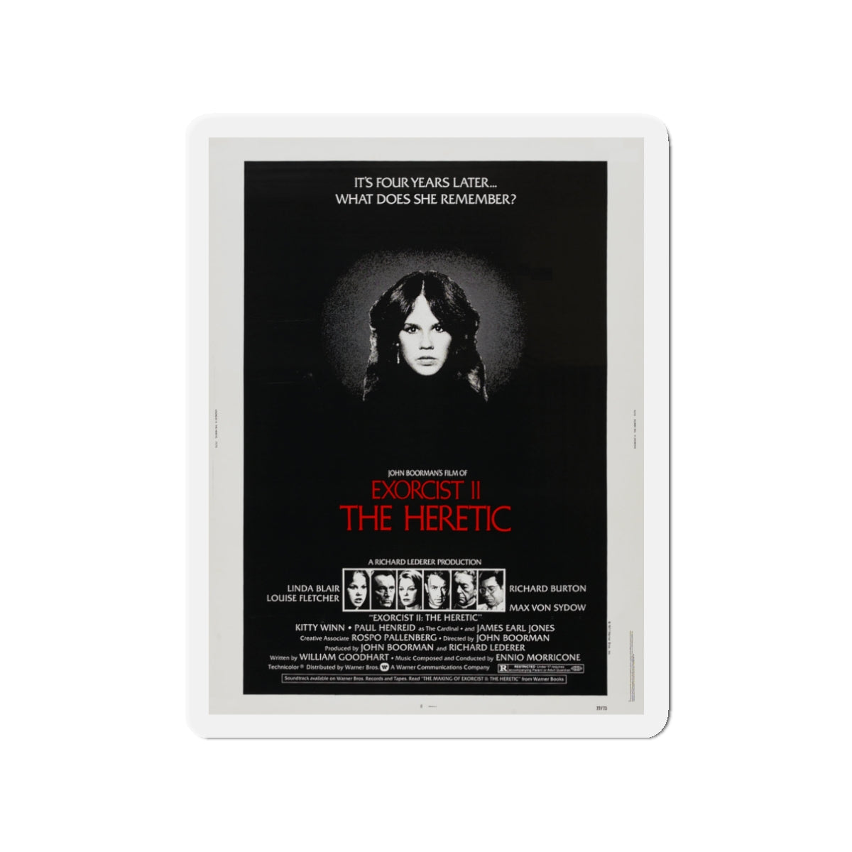 EXORCIST II THE HERETIC 1977 Movie Poster - Die-Cut Magnet-3" x 3"-The Sticker Space