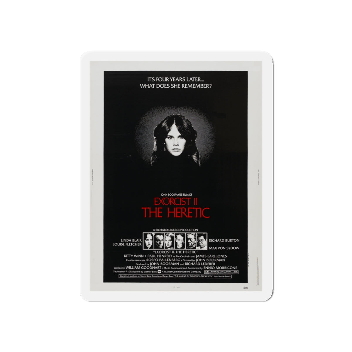 EXORCIST II THE HERETIC 1977 Movie Poster - Die-Cut Magnet-5" x 5"-The Sticker Space