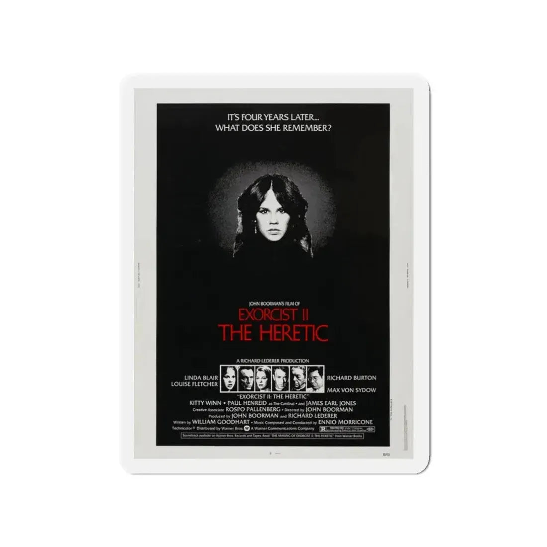 EXORCIST II THE HERETIC 1977 Movie Poster - Refrigerator Magnet 3 Inch - The Sticker Space