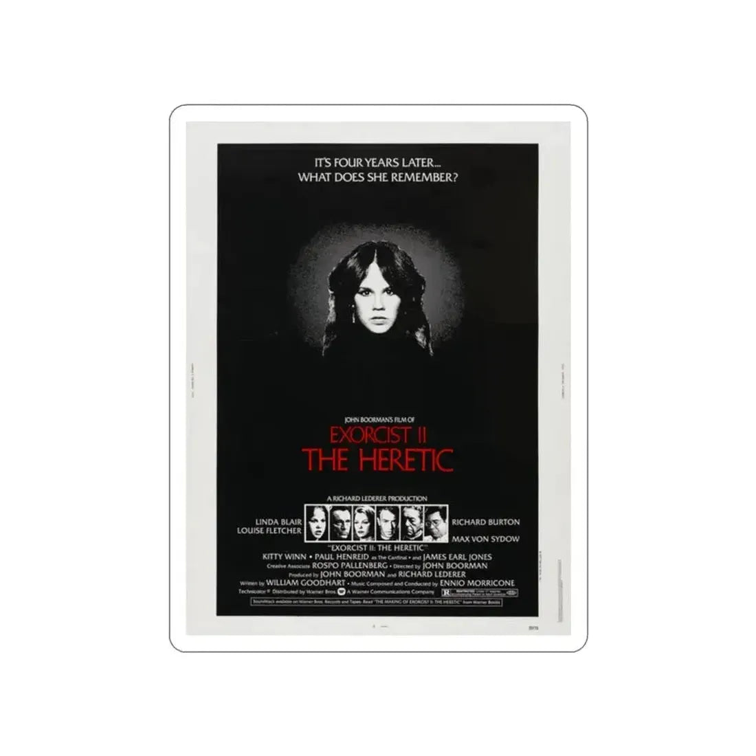 EXORCIST II THE HERETIC 1977 Movie Poster STICKER Vinyl Die-Cut Decal 2 Inch - The Sticker Space