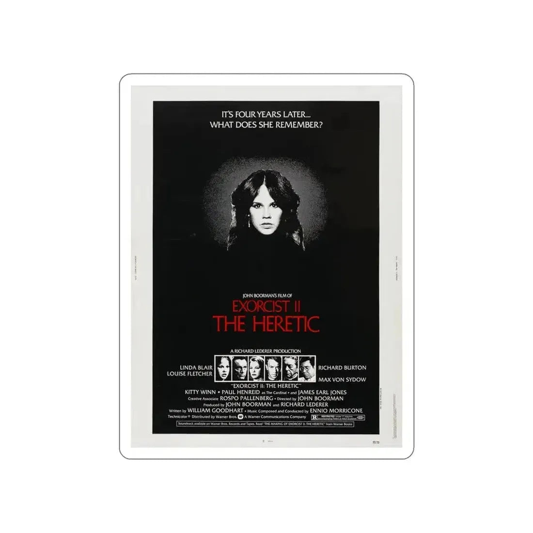 EXORCIST II THE HERETIC 1977 Movie Poster STICKER Vinyl Die-Cut Decal 6 Inch - The Sticker Space