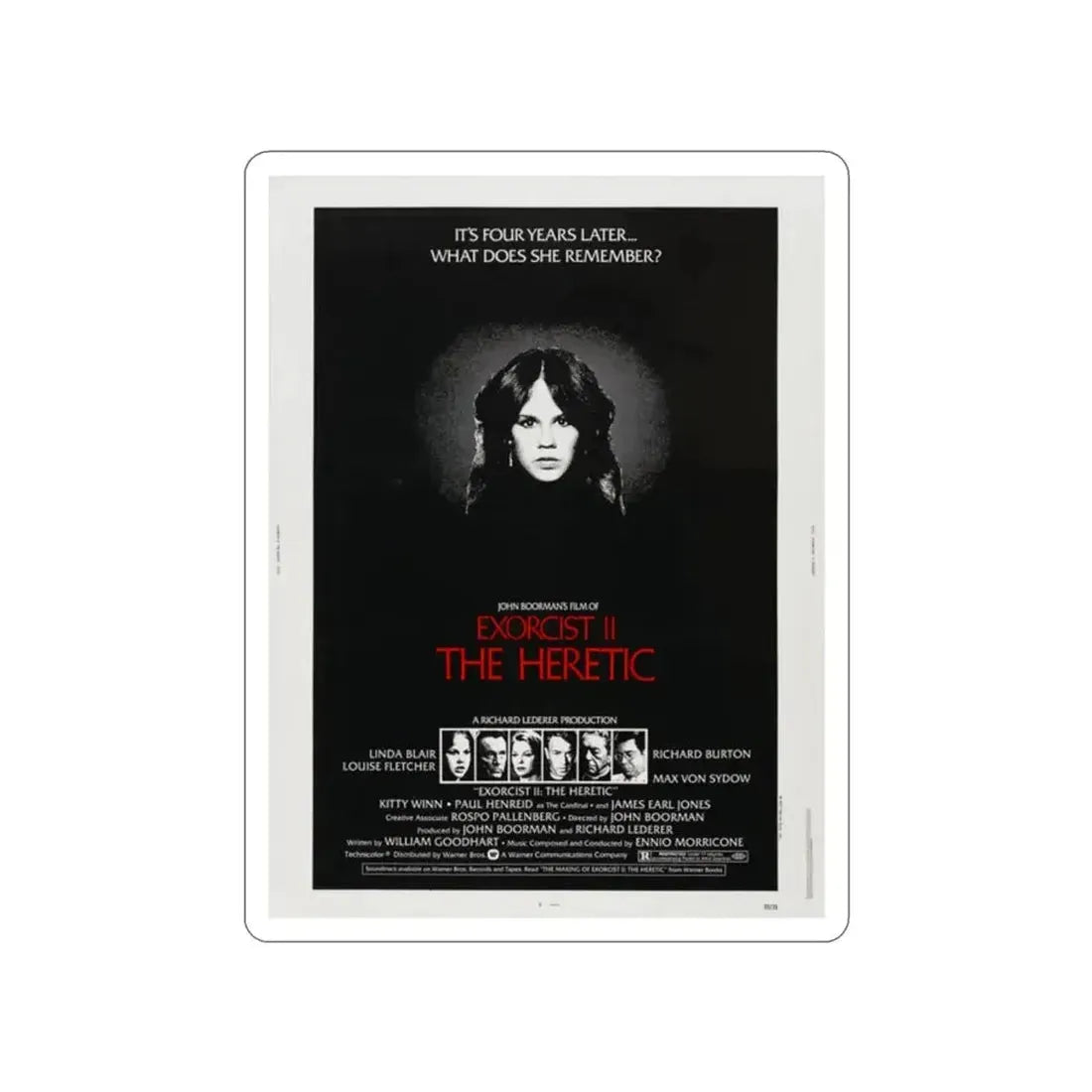 EXORCIST II THE HERETIC 1977 Movie Poster STICKER Vinyl Die-Cut Decal - The Sticker Space