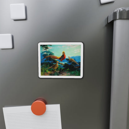 Exotic Birds (Magazine Illustration) Refrigerator Magnet-The Sticker Space