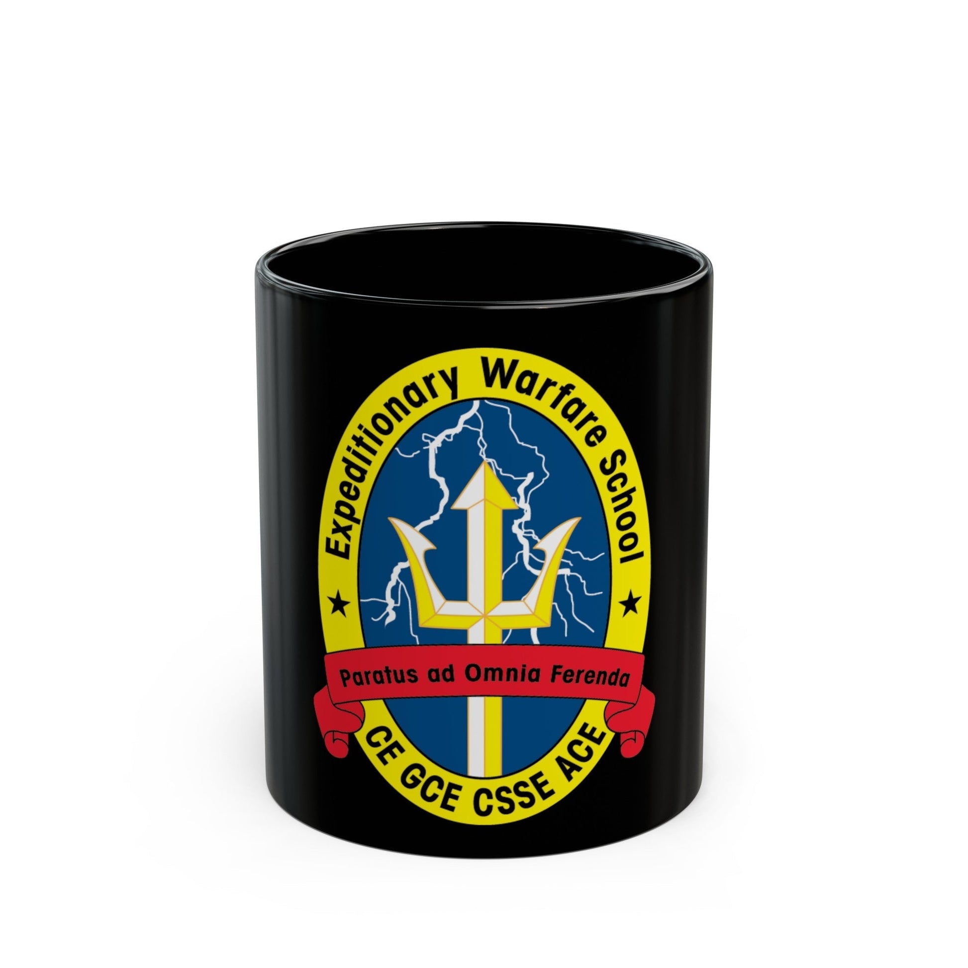 Exp War School (USMC) Black Coffee Mug-11oz-The Sticker Space