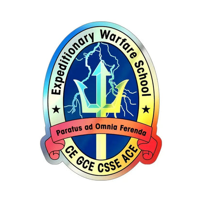 Exp War School (USMC) Holographic STICKER Die-Cut Vinyl Decal 6 Inch Holographic - The Sticker Space