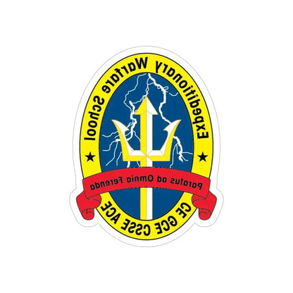 Exp War School (USMC) REVERSE PRINT Transparent Die-Cut STICKER - The Sticker Space