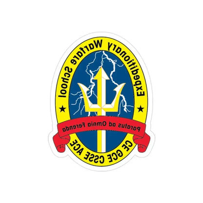 Exp War School (USMC) REVERSE PRINT Transparent Die-Cut STICKER - The Sticker Space