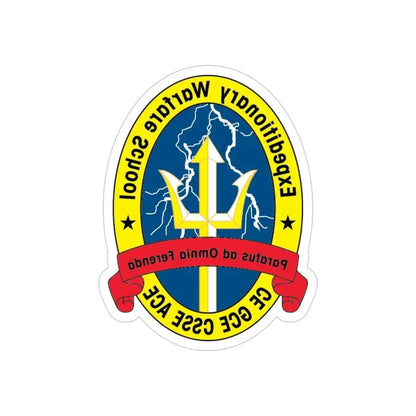 Exp War School (USMC) REVERSE PRINT Transparent Die-Cut STICKER - The Sticker Space