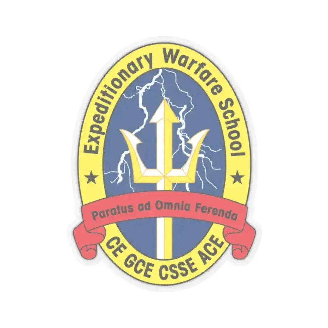 Exp War School (USMC) STICKER Vinyl Kiss-Cut Decal 2 Inch Transparent - The Sticker Space
