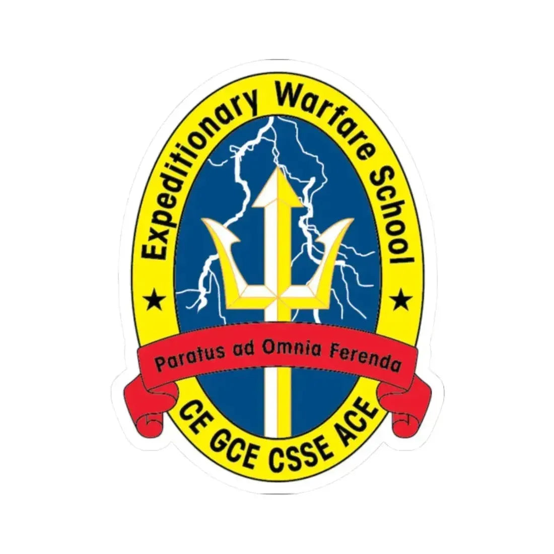 Exp War School (USMC) STICKER Vinyl Kiss-Cut Decal 2 Inch White - The Sticker Space