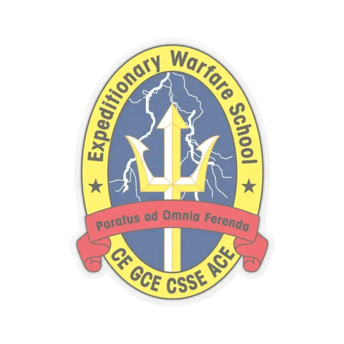 Exp War School (USMC) STICKER Vinyl Kiss-Cut Decal 3 Inch Transparent - The Sticker Space