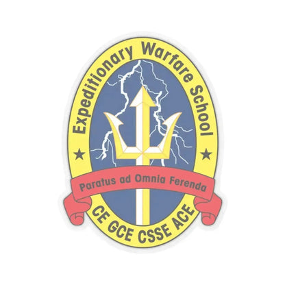 Exp War School (USMC) STICKER Vinyl Kiss-Cut Decal 3 Inch Transparent - The Sticker Space