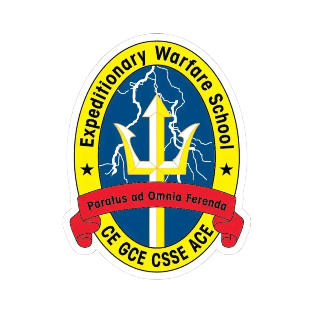 Exp War School (USMC) STICKER Vinyl Kiss-Cut Decal 3 Inch White - The Sticker Space