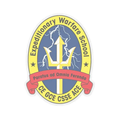 Exp War School (USMC) STICKER Vinyl Kiss-Cut Decal 4 Inch Transparent - The Sticker Space