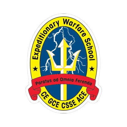 Exp War School (USMC) STICKER Vinyl Kiss-Cut Decal 4 Inch White - The Sticker Space