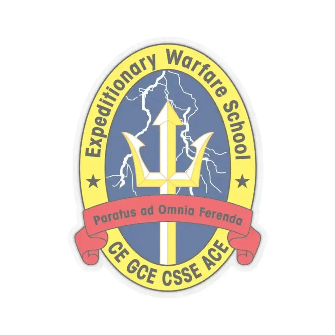 Exp War School (USMC) STICKER Vinyl Kiss-Cut Decal 6 Inch Transparent - The Sticker Space