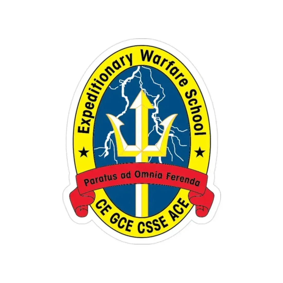 Exp War School (USMC) Transparent STICKER Die-Cut Vinyl Decal 2 Inch - The Sticker Space