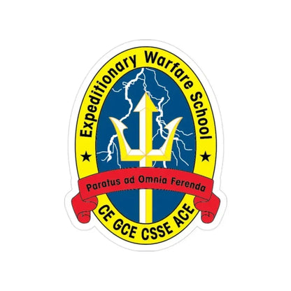 Exp War School (USMC) Transparent STICKER Die-Cut Vinyl Decal 2 Inch - The Sticker Space
