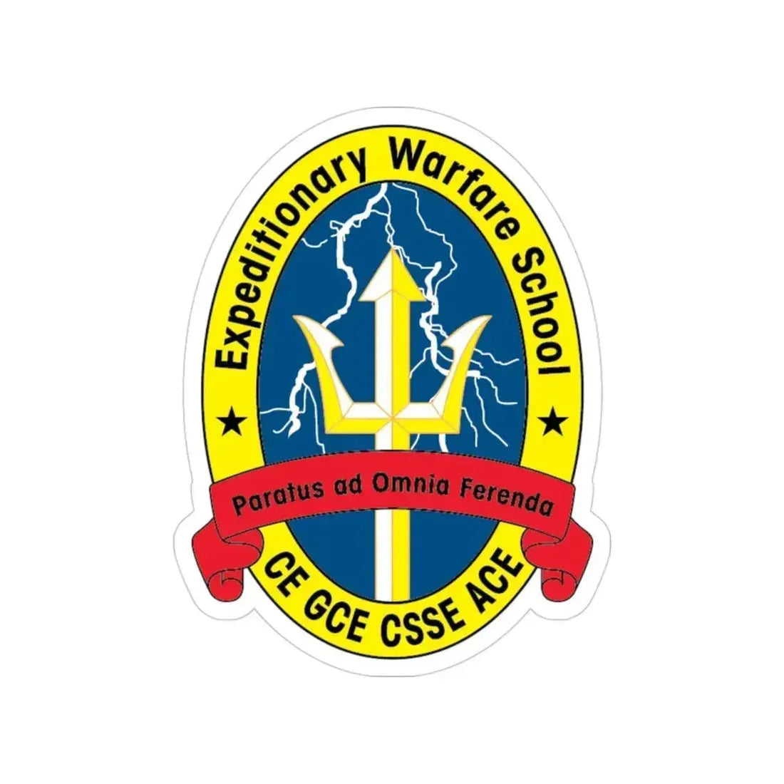 Exp War School (USMC) Transparent STICKER Die-Cut Vinyl Decal 3 Inch - The Sticker Space