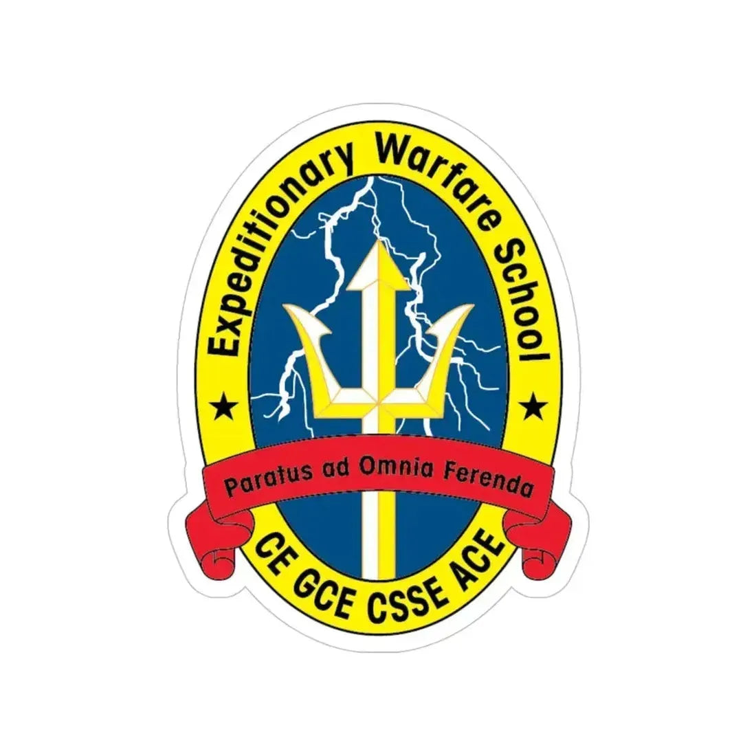 Exp War School (USMC) Transparent STICKER Die-Cut Vinyl Decal 4 Inch - The Sticker Space