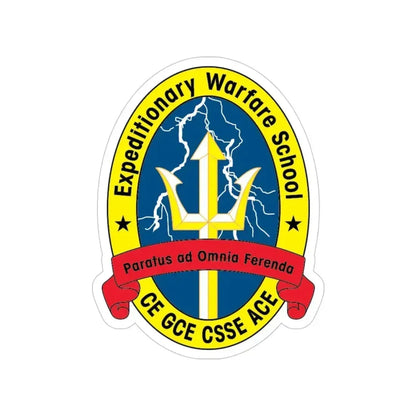 Exp War School (USMC) Transparent STICKER Die-Cut Vinyl Decal 4 Inch - The Sticker Space
