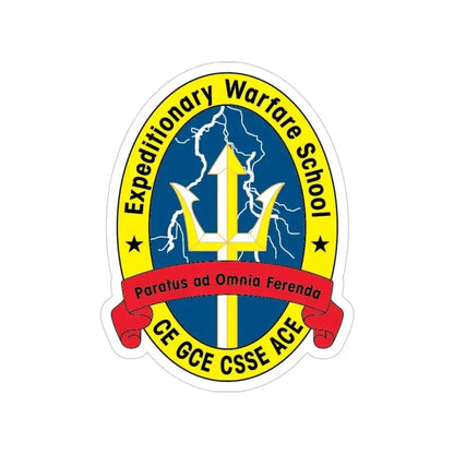 Exp War School (USMC) Transparent STICKER Die-Cut Vinyl Decal 5 Inch - The Sticker Space