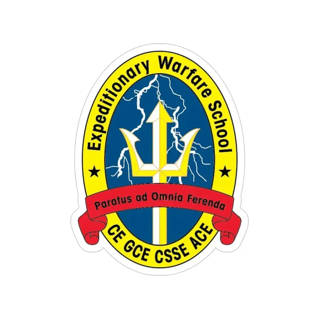 Exp War School (USMC) Transparent STICKER Die-Cut Vinyl Decal 6 Inch - The Sticker Space