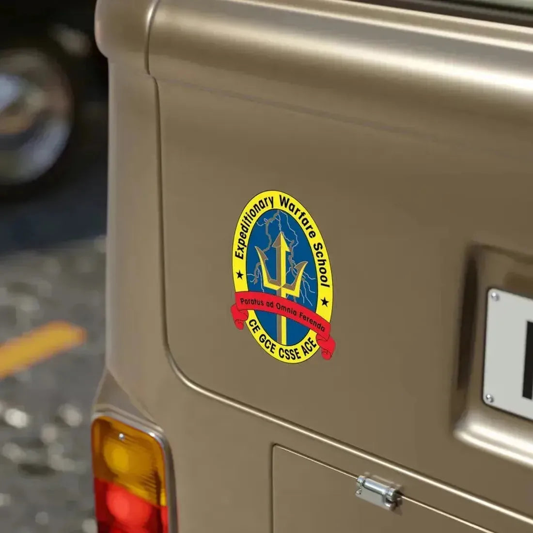 Exp War School (USMC) Transparent STICKER Die-Cut Vinyl Decal - The Sticker Space