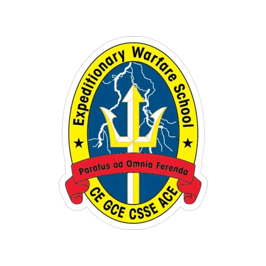 Exp War School (USMC) Transparent STICKER Die-Cut Vinyl Decal - The Sticker Space